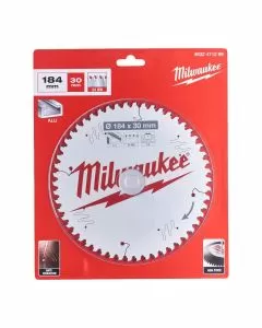 Milwaukee 184mm x 30mm 54T Aluminium Cutting Circular Saw Blade 4932471299 