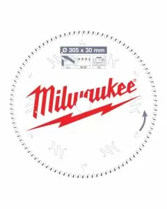 Milwaukee 305mm x 30mm 96T Aluminium Cutting Mitre Saw Blade 4932471323 