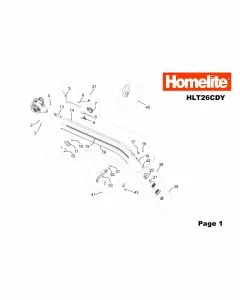 Homelite HLT26CDY Spare Parts List Type: 5134000069 