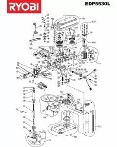 Ryobi EDP5530L Spare Parts List Type: 5133000227