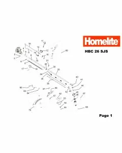 Homelite HBC26SJS Spare Parts List Type: 5134000055