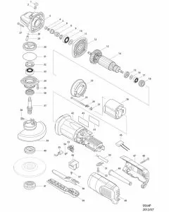 Buy A Makita 9564P SWITCH 1246.3223 DJS160/DSC250 650579-7 Spare Part and Fix Your Angle Grinder  Today