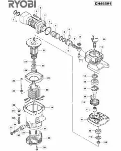 Ryobi CH465 Spare Parts List Type: 5133000293 