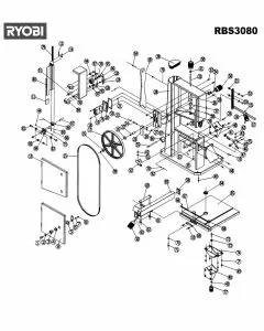 Ryobi RBS3080 Spare Parts List Type: 5133000281