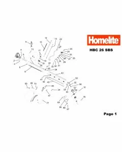 Homelite HBC26SBS Spare Parts List Type: 5134000004