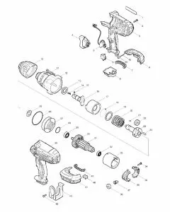 Makita BTW450 Spare Parts List 