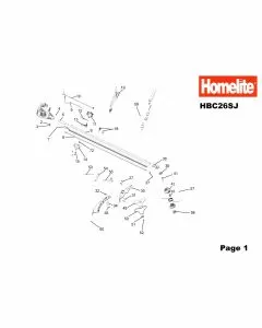 Homelite HBC26SJ Spare Parts List Type: 5134000005