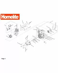 Homelite F3055 Spare Parts List Type: 1000083912 