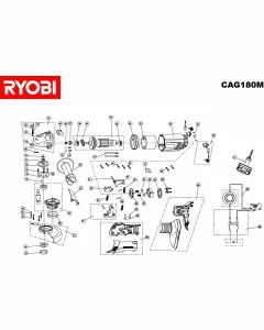 Ryobi CAG180M Spare Parts List Type: 5133000057 