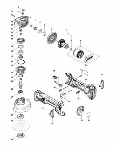 Buy A Makita DGA456Z SWITCH 1246.3223 DJS160/DSC250 650579-7 Spare Part and Fix Your Angle Grinder (Cordless)  Today