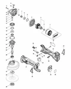 Buy A Makita DGA506 SWITCH 1246.3223 DJS160/DSC250 650579-7 Spare Part and Fix Your Angle Grinder (Cordless)  Today