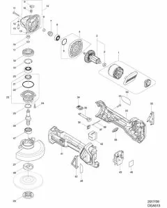 Buy A Makita DGA513 SWITCH 1246.3223 DJS160/DSC250 650579-7 Spare Part and Fix Your Angle Grinder (Cordless)  Today