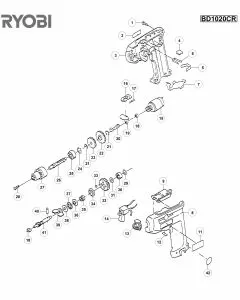 Buy A Ryobi BD1020CR  Spare part or Replacement part for Your Cordless Drill Driver and Fix Your Machine Today