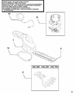 Buy A Black & Decker GSL200 Spare part or Replacement part for Your Cordless Hedgetrimmer and Fix Your Machine Today