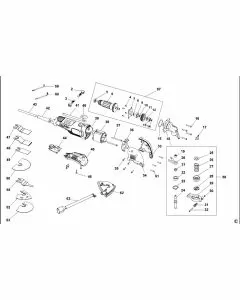 Stanley FME600 Spare Parts List Type 1 Exploded Parts Diagram