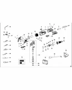 Stanley FME650 Spare Parts List Type 1 Exploded Parts Diagram