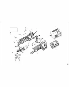 Stanley FMC675 Spare Parts List Type H1 Exploded Parts Diagram