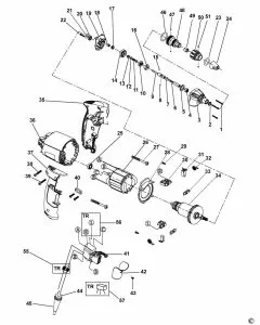 Stanley STDR5206 Spare Parts List Type 1 Exploded Parts Diagram