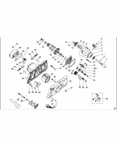 Stanley FME190 Spare Parts List Type 1 Exploded Parts Diagram