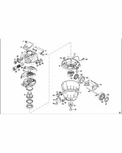 Stanley SXVC35PTDE Spare Parts List Type 1 Exploded Parts Diagram