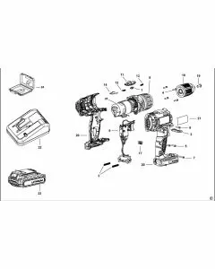 Stanley FMC626 Spare Parts List Type H1 Exploded Parts Diagram