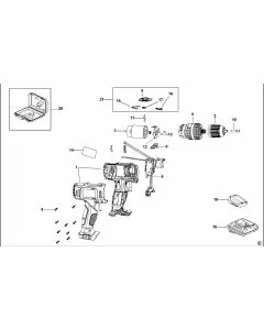 Stanley FMC021 Spare Parts List Type 1 Exploded Parts Diagram