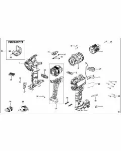 Stanley FMC607 Spare Parts List Type H1 Exploded Parts Diagram