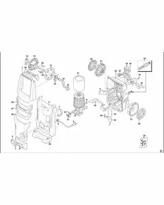 Stanley SXFPW21ME Spare Parts List Type 1 Exploded Parts Diagram