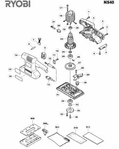 Buy A Ryobi NS40  Spare part or Replacement part for Your Orbital Sander and Fix Your Machine Today