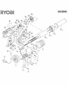 Buy A Ryobi AG185VK  Spare part or Replacement part for Your Heatgun and Fix Your Machine Today