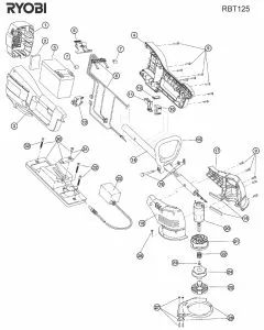 Buy A Ryobi RBT125  Spare part or Replacement part for Your Cordless Line Trimmer and Fix Your Machine Today