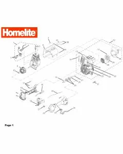 Homelite F3040 Spare Parts List Type: 1000014445