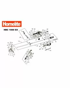 Homelite HBC1000EX Spare Parts List Type: 5134000001