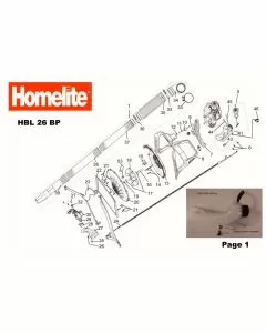 Homelite HBL26BP Spare Parts List Type: 5134000010