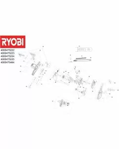 Ryobi RCS1835B Spare Parts List Serial No: 4000475464