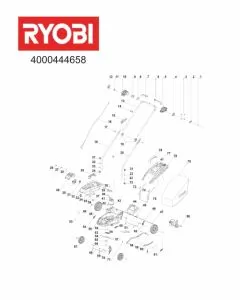 Ryobi RLM18C32S25 Spare Parts List Serial No: 4000444658