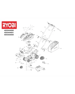 Ryobi RLM18X36H240 Spare Parts List Serial No: 4000444669