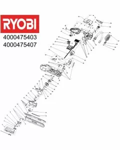 Ryobi RY36CSX40B0 Spare Parts List Serial No: 4000475403