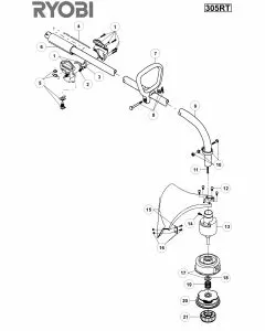 Ryobi 305RT Spare Parts List