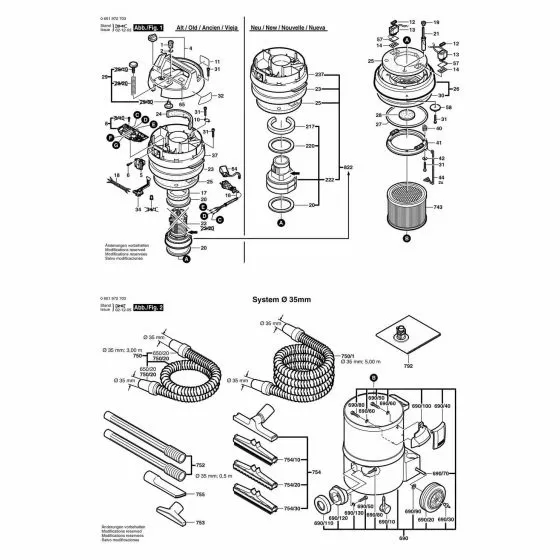 Bosch GAS 10-50 RFH SOCKET 1609201709 Spare Part Type: 0601972742