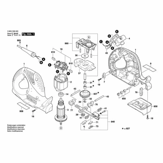 Bosch PFZ 550 PE PLAIN WASHER 3600100002 Spare Part Type: 0603997757