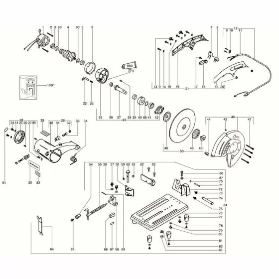 Metabo CS 14-15 Spare Parts List Type: 1415190