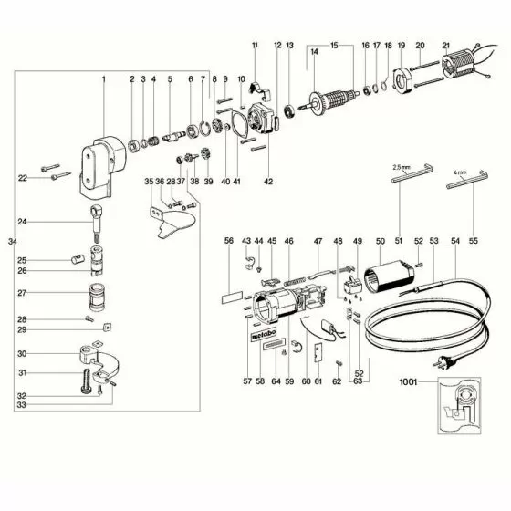 Metabo KU 6870 Spare Parts List Type: 6870003