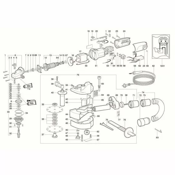 Metabo MFE 30 Spare Parts List Type: 1119180