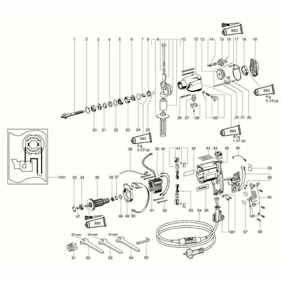 Metabo DB 2008/2S Spare Parts List Type: 2008000