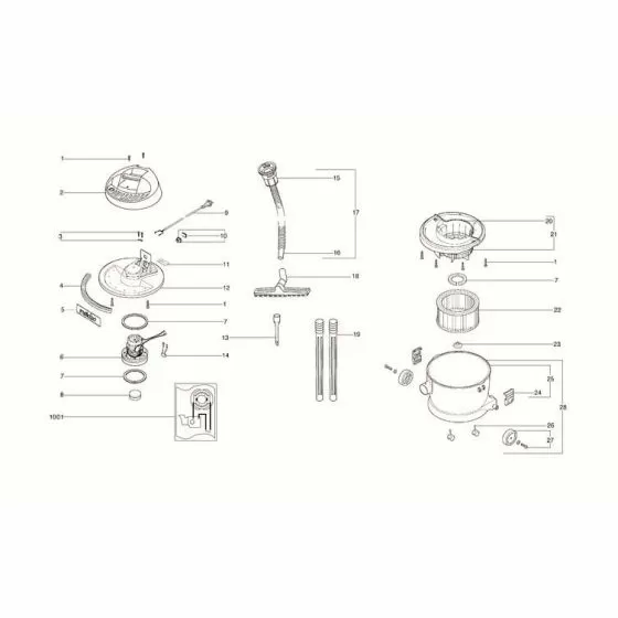 Metabo AS 1200 Spare Parts List Type: 1200000