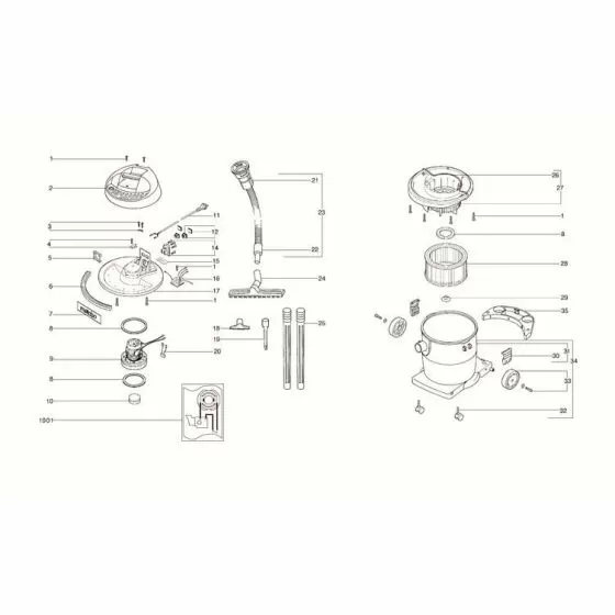 Metabo ASA 1202 Spare Parts List Type: 1202180