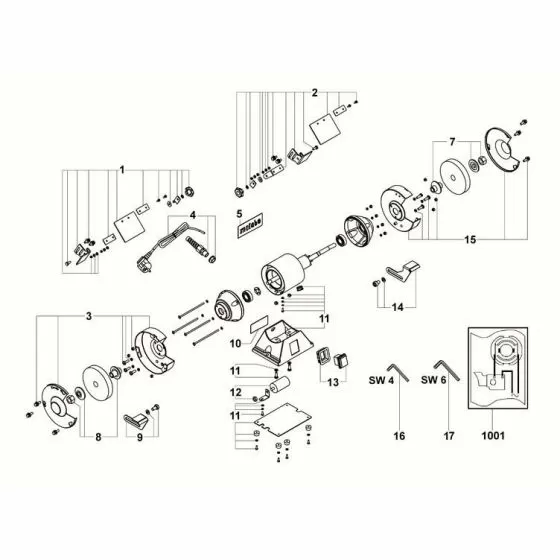 Metabo DS 125 Spare Parts List Type: 19125000