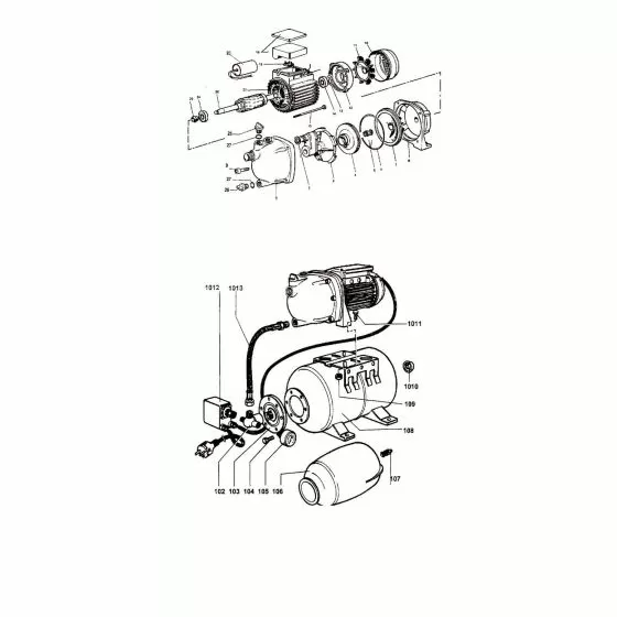 Metabo HV 1100/20 Spare Parts List Type: 25011011110