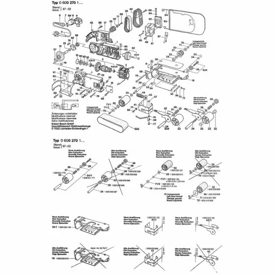 Bosch 0600270141 Spare Parts List